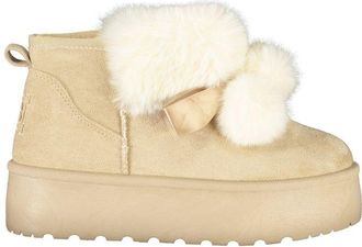 Laura Biagiotti Womens Platform Ankle Boots Pompoms - Nude - Size EU 40