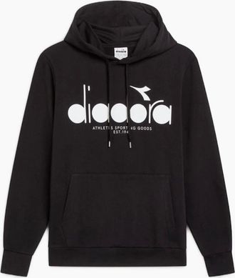 Diadora Mens Diadora Black Logo Hoodie - Size: 40
