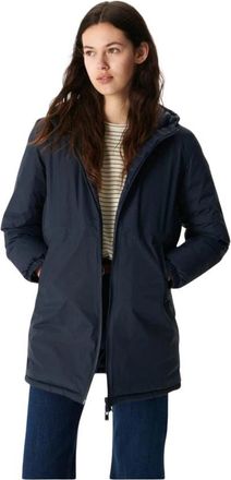 Jott Omkeerbare Lange Donsjas - Dames - Parka Jassen - Blauw - S - Jassen