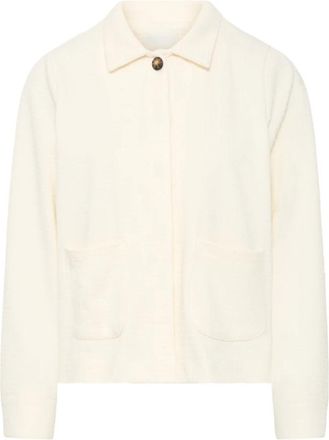 Ichi Stijlvolle Eclipse Jas met Zakken - Dames - Zomerjassen - Beige - 2XL - Polyester - Jassen