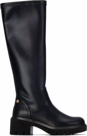 Xti Womens Tall Stretch Boots In Black
