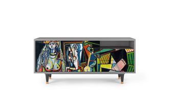 StoryZ Mueble de TV multicolores 2 cajones y 2 puertas L 125 cm