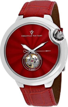 Christian Van Sant Cyclone Automatic Red Dial Mens Watch CV0142