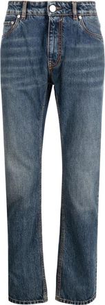 Etro Blauwe Elegante Rechte Jeans - Heren - Regular Fit Jeans - Blauw - W32 - Katoen - Jeans