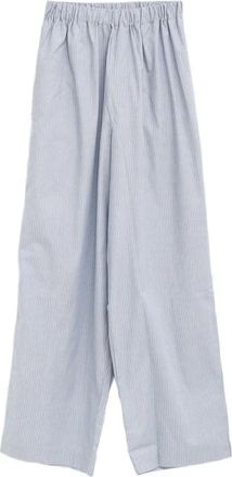 BASERANGE Pantaloni Claude a righe - Blu