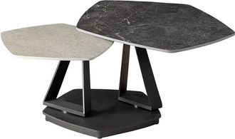 Global Interiors Design Keramik Couchtisch Movement - Grau & Anthrazit