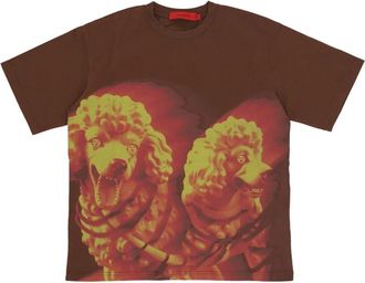 Acupuncture Firest Arter Tee - Heren - T-shirts - Bruin - L - Katoen - Tops