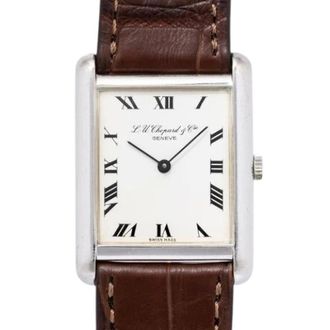 Chopard Pre-owned Tank Ref. 2012 - Heren - Pre-owned - Wit - Maat: ONE Size Leer