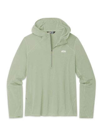 Stio | Mens Trax Power Grid Half Zip Hoodie, Size Extra Large in Sage Flats
