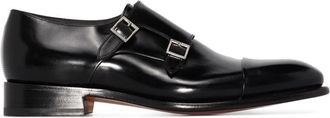 Santoni Stijlvolle leren schoenen met su&egrave;de zool - Heren - Nette schoenen - Zwart - 41 EU - Su&egrave;de - Schoenen