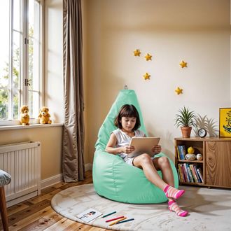 Happers Happers - Puff Pera Polipiel Indoor Menta Xl