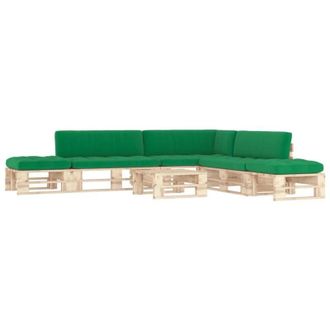 vidaXL Muebles De Palets 6 Pzas Y Cojines Madera Pino Impregnada Vidaxl