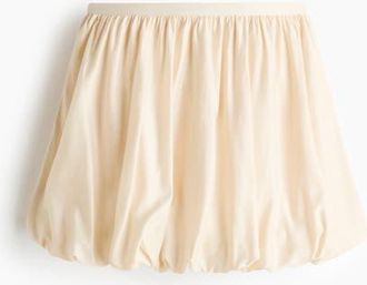 H&M Bubble-hem Mini Skirt in Cream at Nordstrom, Size X-Large