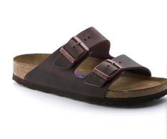 Birkenstock Womens Arizona Soft Footbed Sandal In Habana
