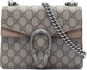 Gucci Pre-owned Womens Small Gg Supreme Dionysus Crossbody - Sage Green Textile - One Size