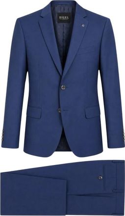 Digel Single Breasted Suits - Heren - Business pakken - Blauw - 2XL - Leer - Kostuums