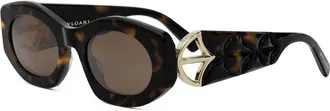 Bulgari Accessoires, Dames, Bruin, ONE Size, Calla Zonnebril