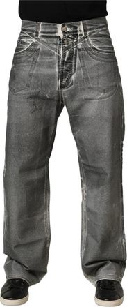 Dolce & Gabbana Mid Waist Straight Denim Jeans - Heren - Regular Fit Jeans - Grijs - S - Denim - Jeans
