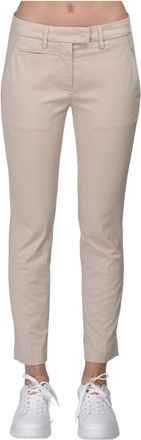 Dondup Slim Fit Broek - Dames - Slim Fit Broeken - Beige - W26 - Katoen - Broeken