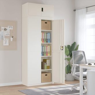 vidaXL Armario Archivador De Acero Blanco 90x40x240 Cm Vidaxl