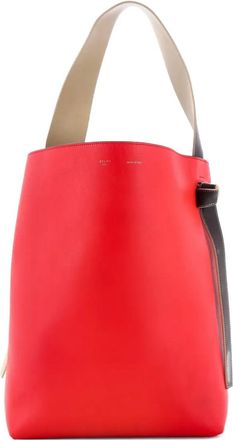 Celine Twisted Cabas Tote Calfskin Small hobo bag - Rood