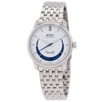 Mido Baroncelli Smiling Moon Automatic White Dial Ladies Watch M0272071101001
