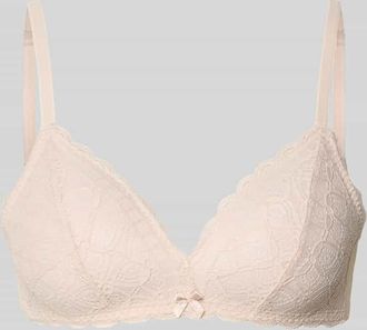 Jake*s Casual Triangel-BH mit Spitze und Schleifen-Detail in Ecru, Gr&ouml;&szlig;e XL