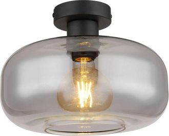 Globo Lighting plafón - Giuseppe - negro - vidrio vidrio ahumado - ø