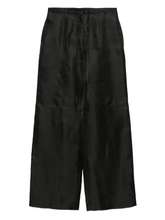 R&oacute;he Pantaloni in seta con coulisse - Nero