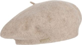 Seeberger Virgin Wool Beret for Women Winter Cap (One Size - Beige)