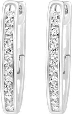 Effy Sterling Silver Diamond Huggie Hoop Earrings at Nordstrom Rack