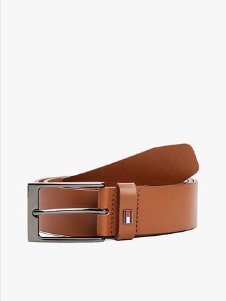Tommy Hilfiger Tonal Square Buckle Leather Belt