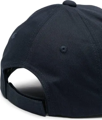 Emporio Armani Logo-Patch Canvas Baseball Cap - Navy