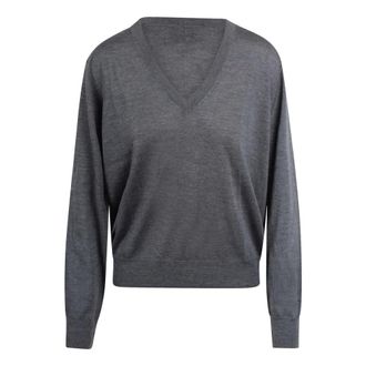 Loulou Studio Cashmere Knitwear, female, Gray, XS, Julio V-neck Jumper