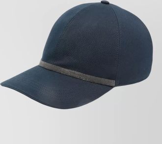 Brunello Cucinelli casual hat contrast band curved brim