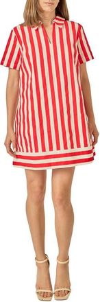 English Factory Stripe Mini Shirtdress in Red Stripe at Nordstrom, Size X-Small