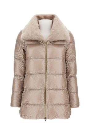 Herno Beige Quilted Padded Down Jacket