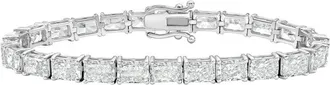 Diana M. Jewels 14kt White Gold 56.00cts Lab Grown East-West Radiant Diamond Tennis Bracelet
