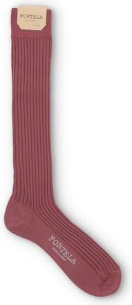 Fortela Fine Ribbed Socks in Black at Nordstrom, Size One Size Eu