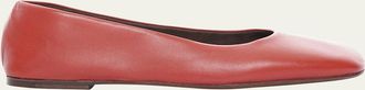 The Row Lambskin Leather Ballerina Flats