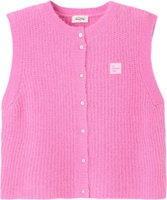 American Vintage Cardigan East smanicato - Rosa