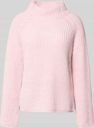 Monari Strickpullover mit Stehkragen Modell Basic Chenille in Rosa, Größe 34