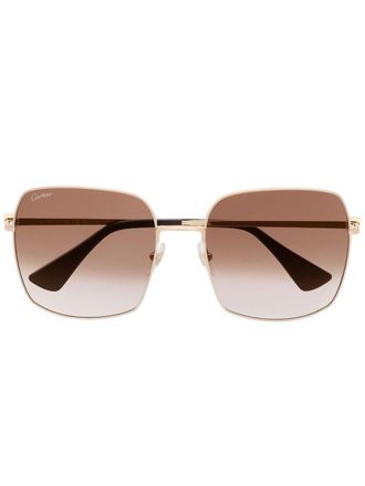 Cartier Occhiali da sole squadrati - Oro