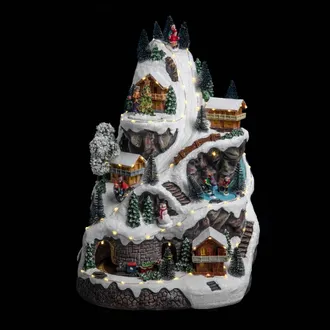 F&eacute;&eacute;ric Lights & Christmas Luce Di Montagna Innevata 75 Led H.44cm Musicale - Feeric Lights & Christmas