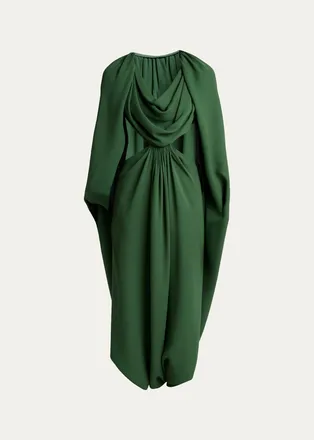 Balenciaga Cape Draped Dress