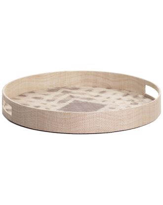 Zodax Galera Tie Dye 16In Round Abaca Silk Tray