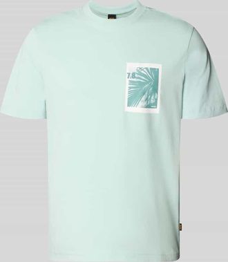 Boss Orange by Hugo Boss BOSS Orange Regular Fit T-Shirt aus reiner Baumwolle Modell TE_BOARD in Tuerkis, Gr&ouml;&szlig;e XXXL