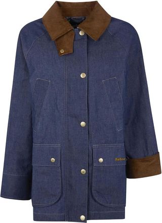 Barbour Chaqueta Utilitaria de Algod&oacute;n Encerado - Jackets - Mujer - Azul - S