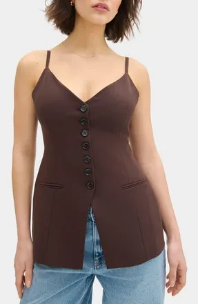Aligne Manhattan Sleeveless Top in Chocolate at Nordstrom, Size 12