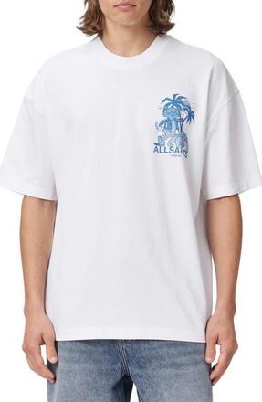 AllSaints Bulldog Cotton Graphic T-Shirt in Optic White at Nordstrom, Size X-Small